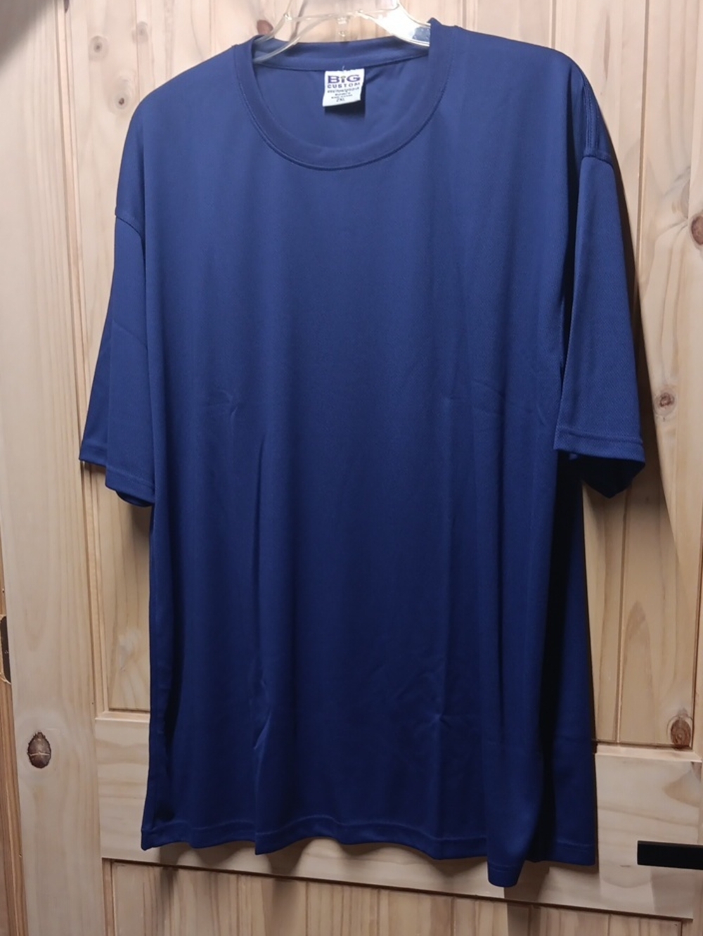 Big Custom Brand Men's Royal Blue Short Sleeve Performance Tee New In Pkg